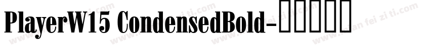 PlayerW15 CondensedBold字体转换